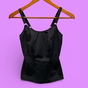 Cute soft stretchy Davin & Adley breastfeeding bra top black small busty